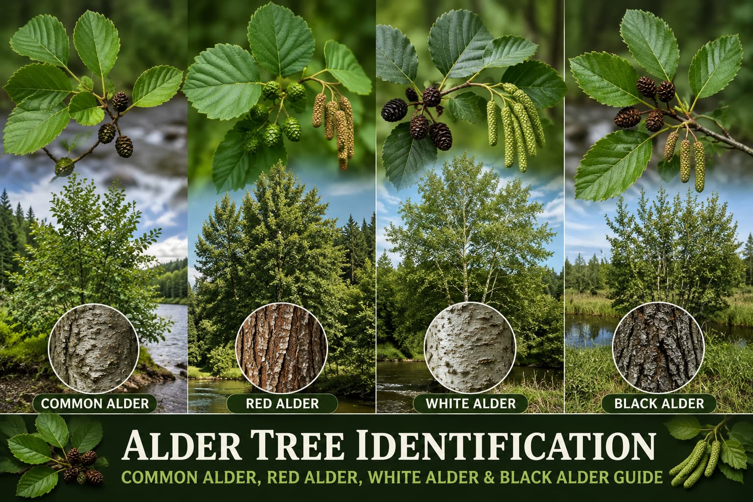 Alder Tree Identification — Complete Guide to Species, Leaves & Uses