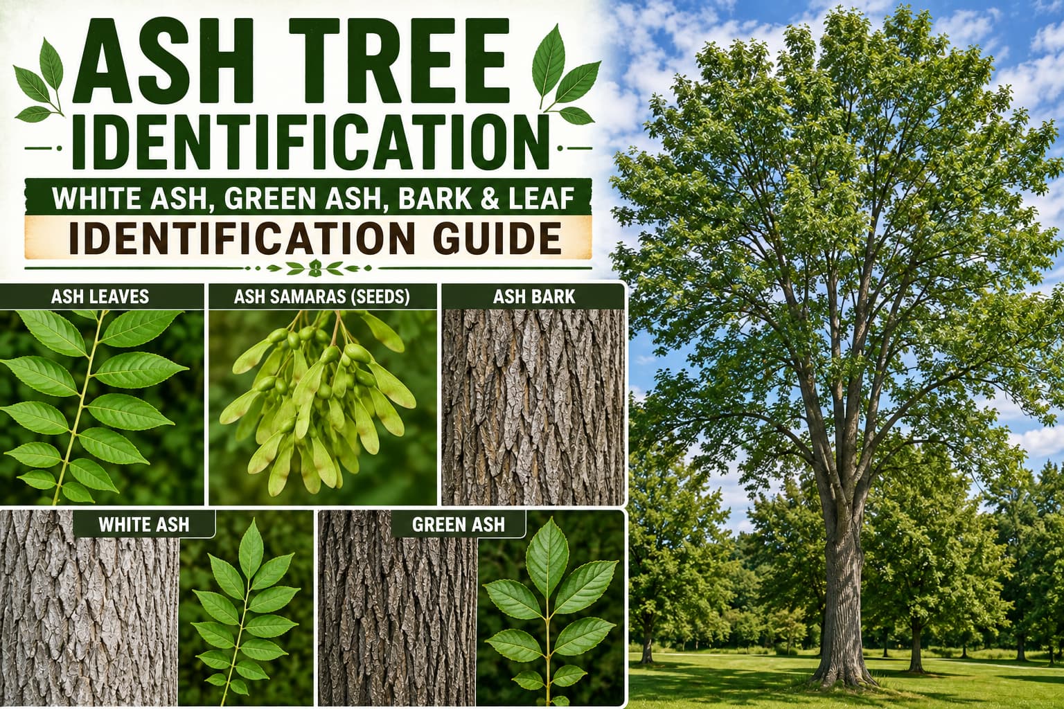 Ash Tree Identification — White Ash, Green Ash, Bark & Leaf Guide