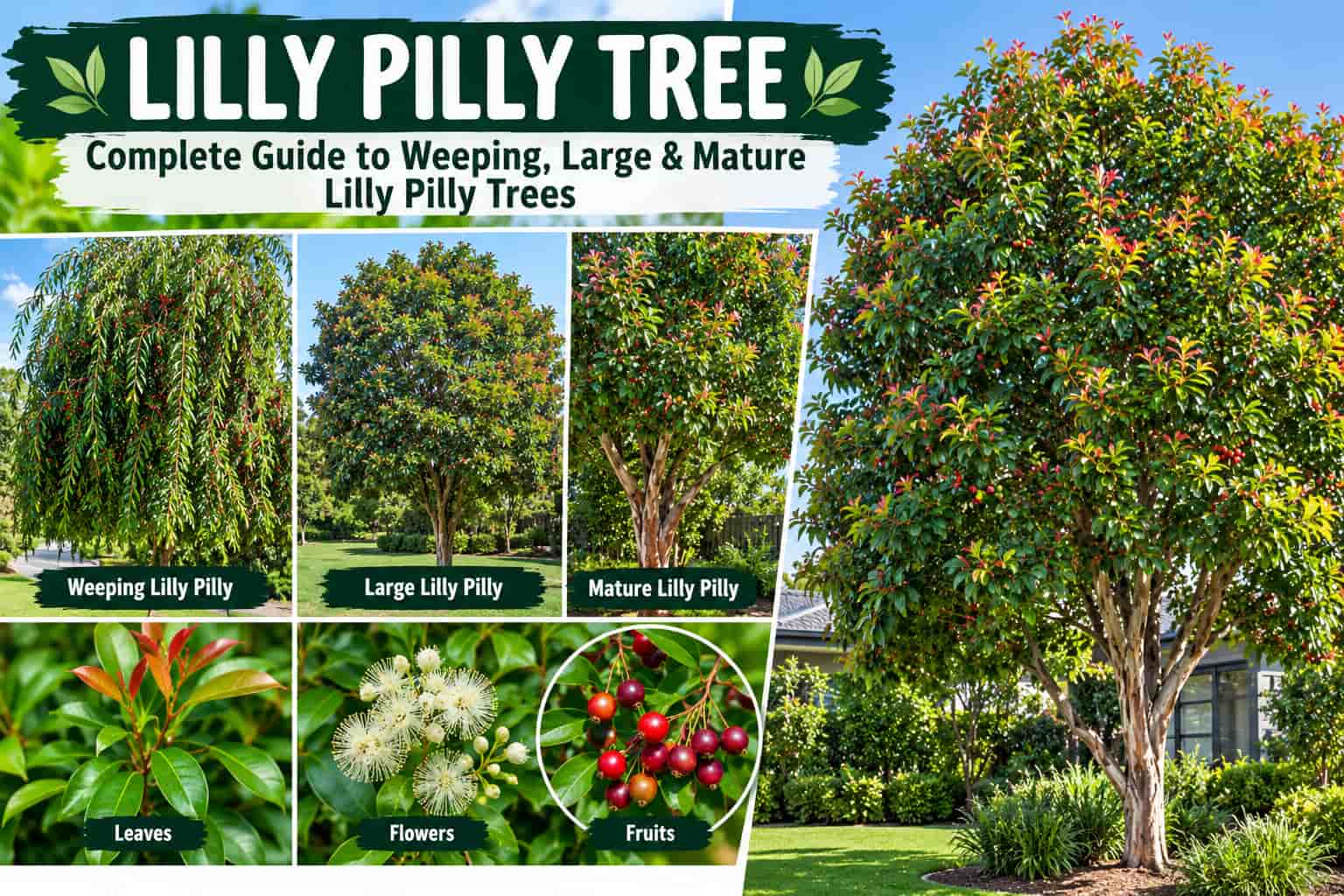 Lilly Pilly Tree — Complete Guide to Weeping, Large & Mature Lilly Pilly Trees