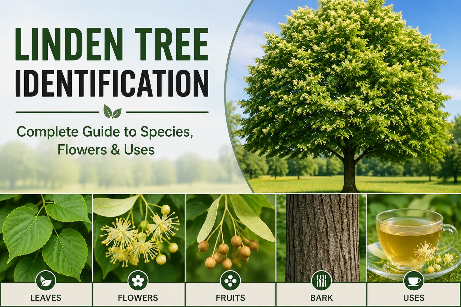 Linden Tree Identification — Complete Guide to Species, Flowers & Uses