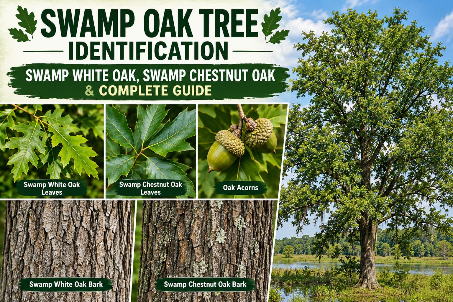 Swamp Oak Tree Identification — Swamp White Oak, Swamp Chestnut Oak & Complete Guide