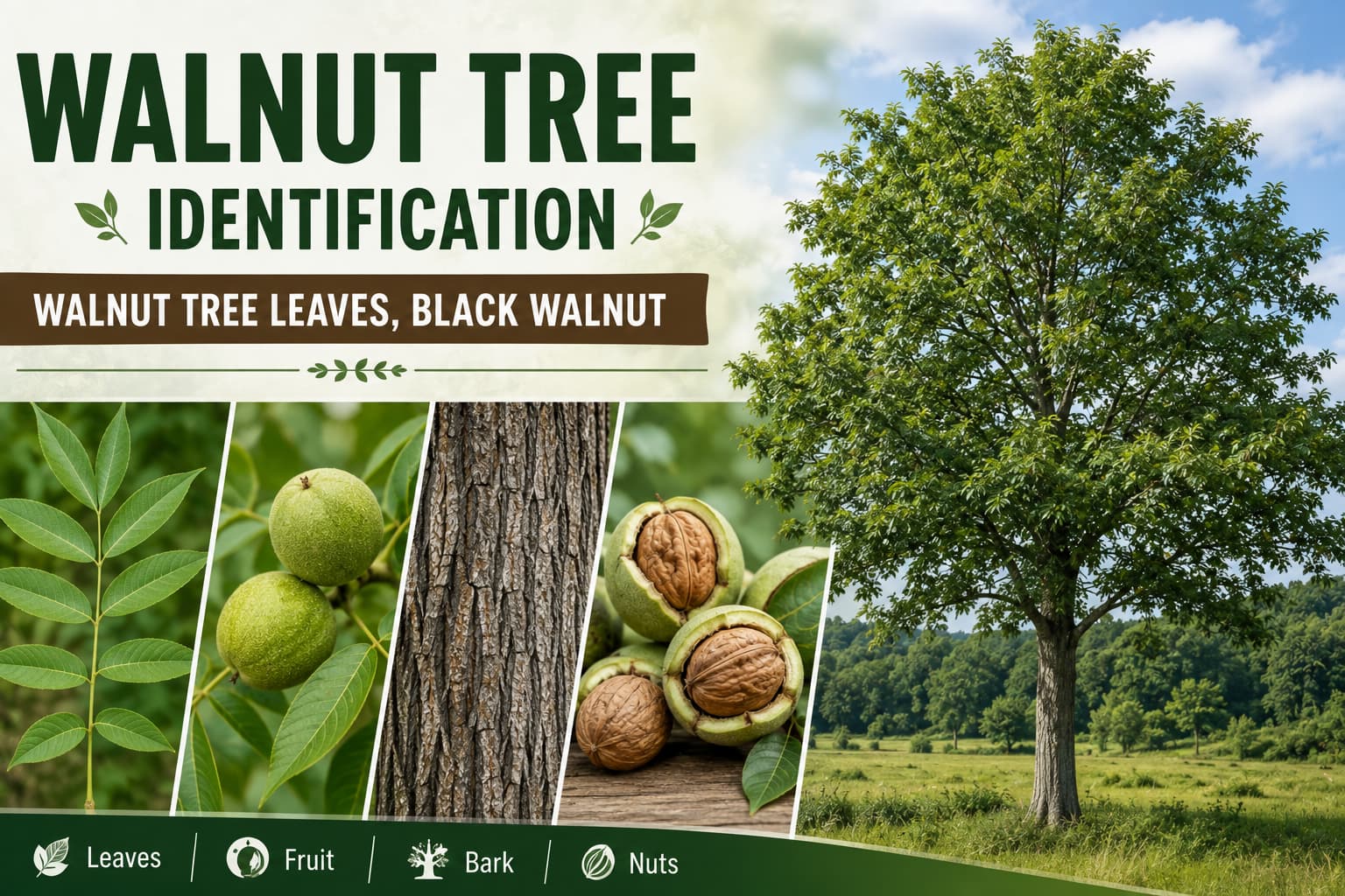 Walnut Tree Identification — Walnut Tree Leaves, Black Walnut
